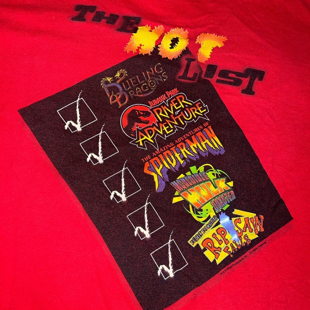 Vintage Universal Studios Adrenaline Addict Graphic T Shirt